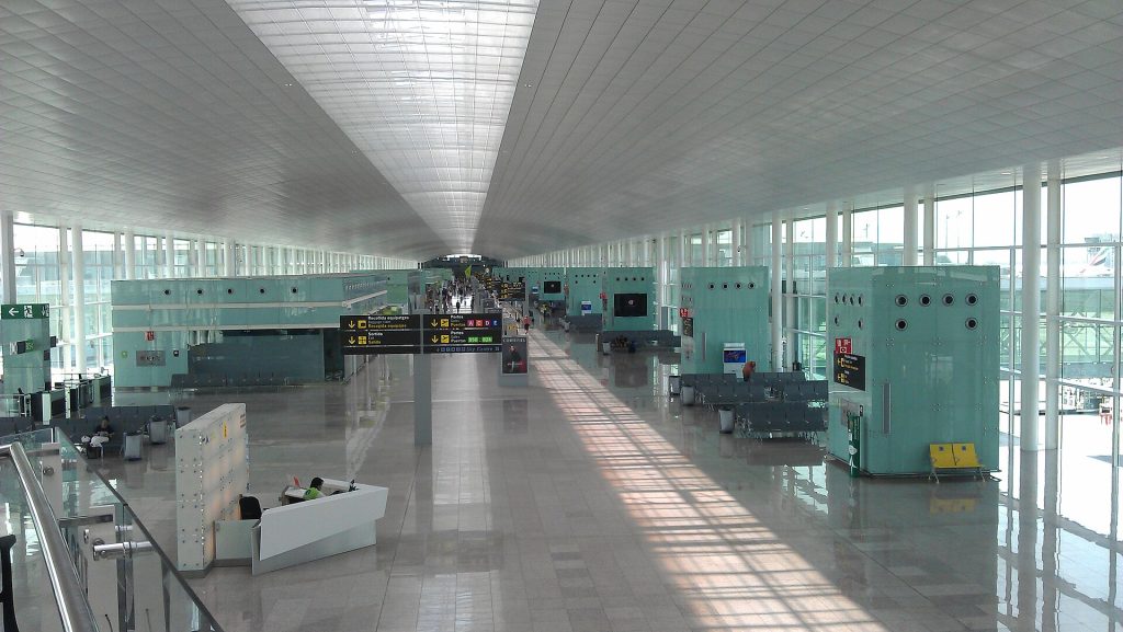 Barcelona Airport Terminal 1 for Tanzania flight planning